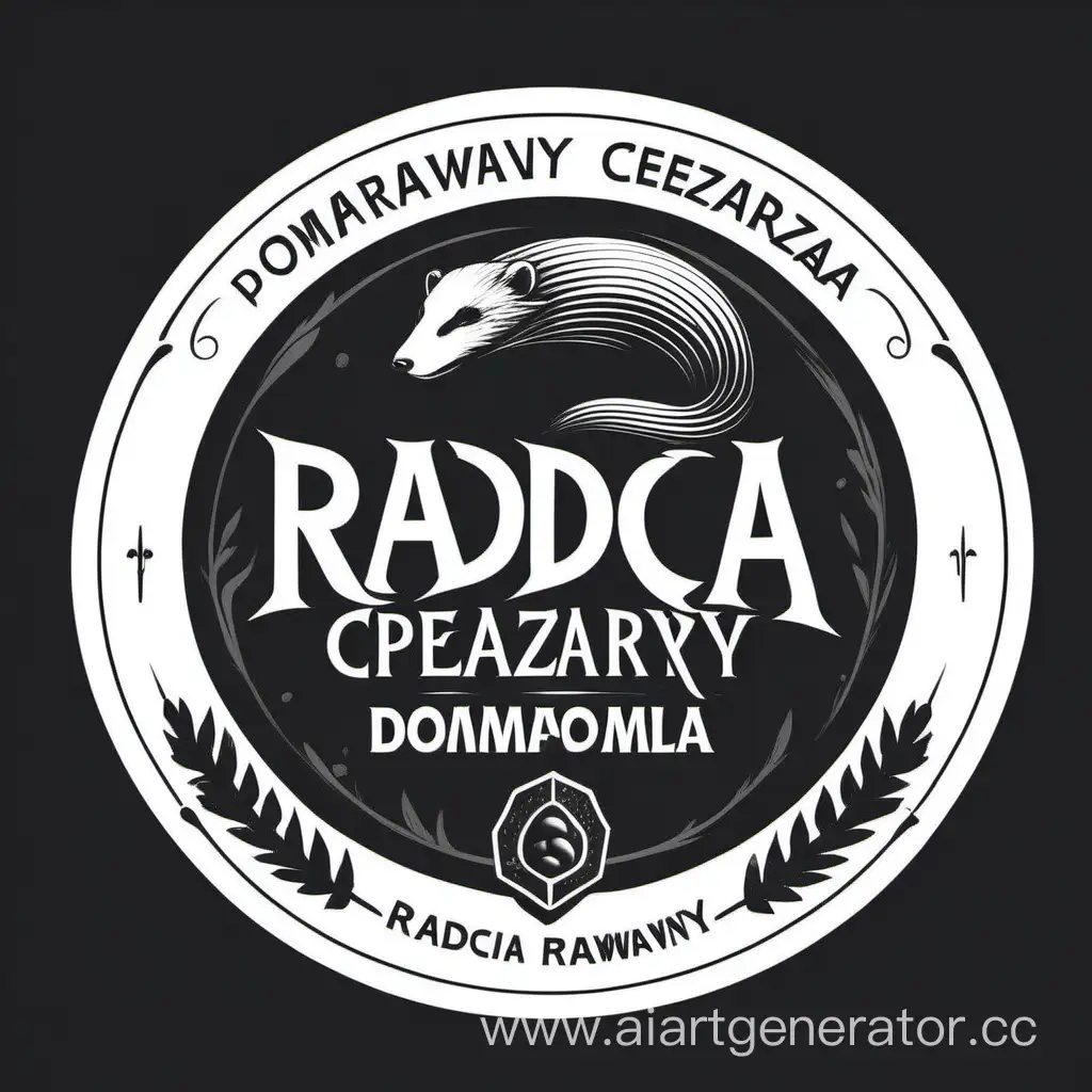 Minimalist-Black-and-White-Medieval-Logo-with-Honey-Badger-for-Radca-Prawny-Cezary-Domagaa
