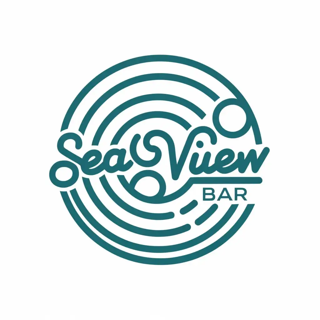 LOGO-Design-for-Sea-View-Bar-Nautical-Theme-with-Coca-Cola-Red-Round-Shape-and-Coastal-Ambiance