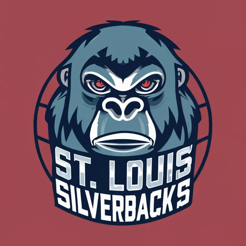 logo, Gorilla basketball, with the text "St. Louis Silverbacks", typography, be used in Sports Fitness industry