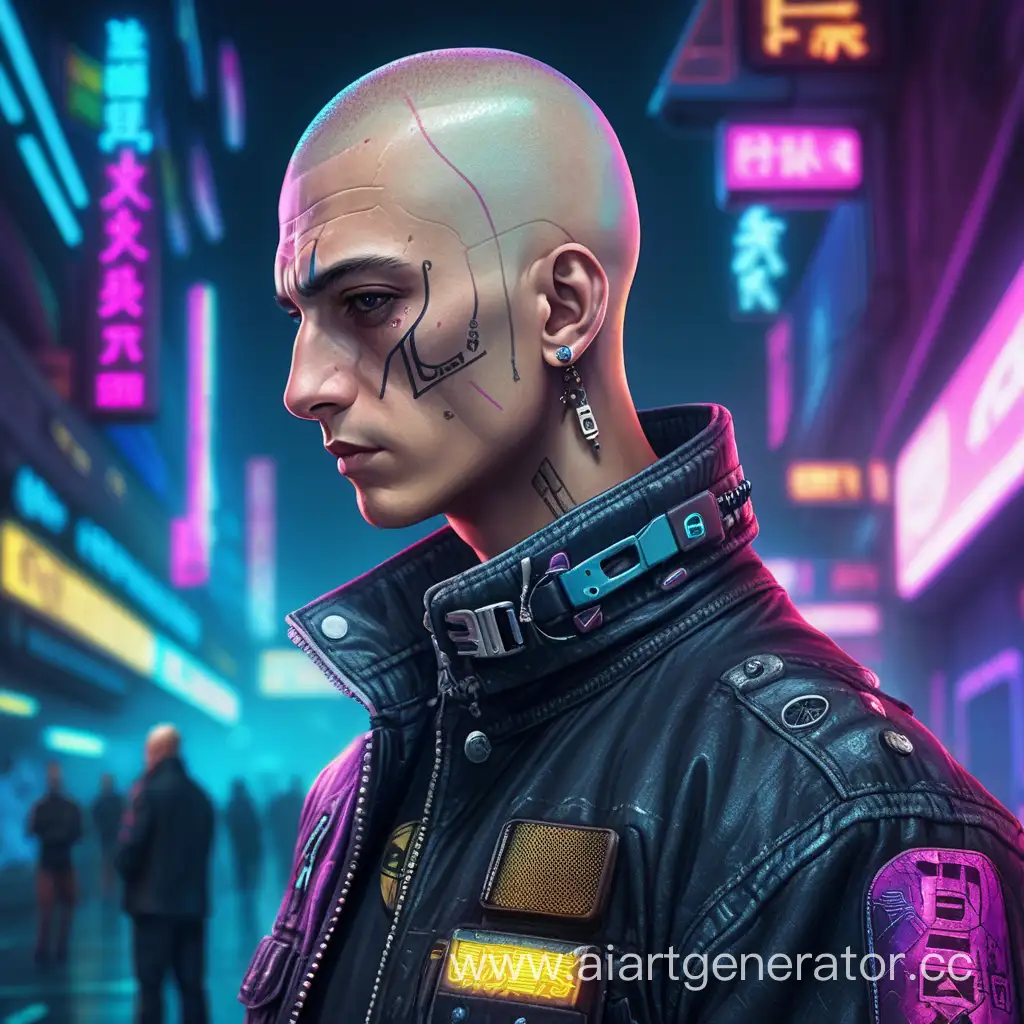 Cyberpunk-Skinhead-in-Futuristic-Urban-Landscape