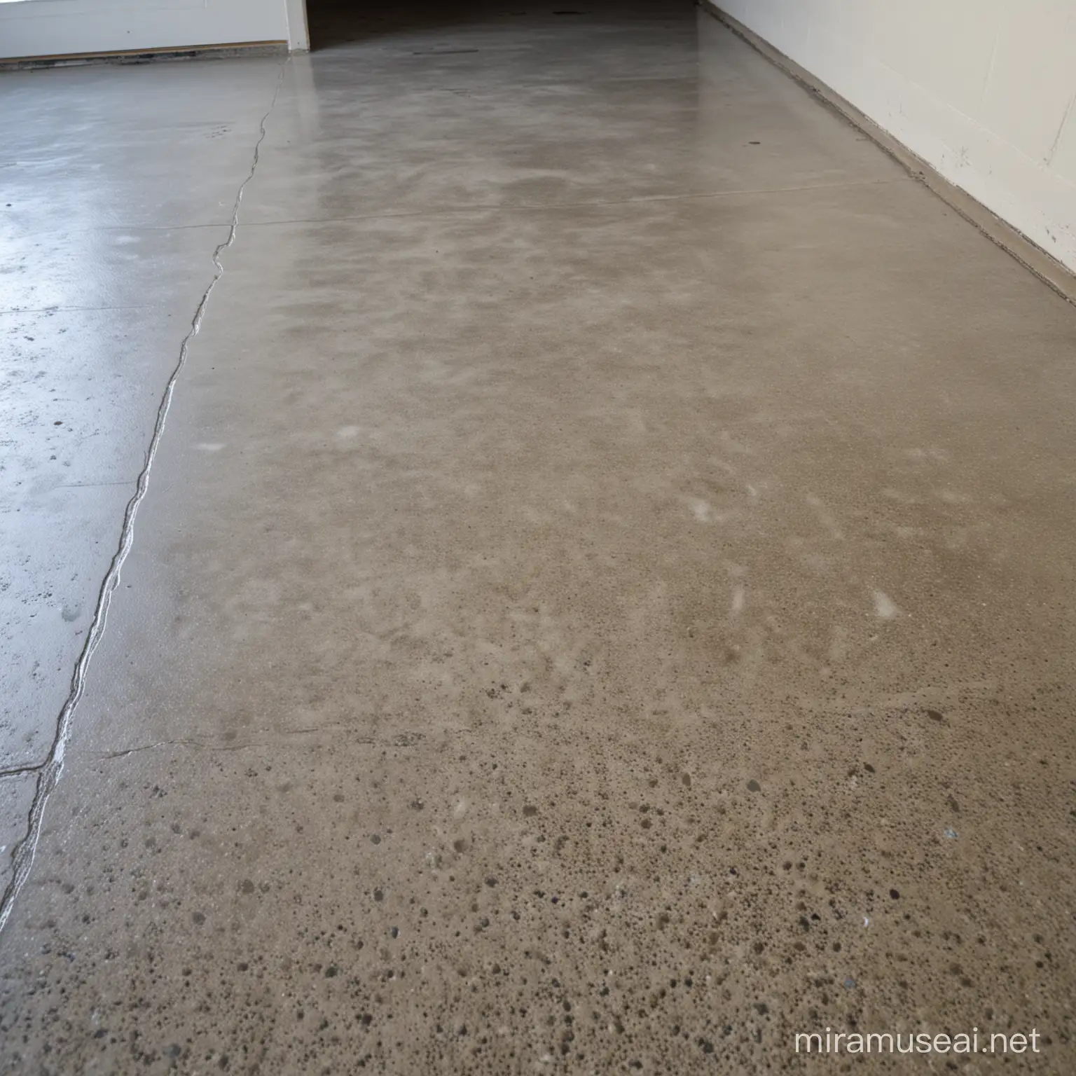 rugged, concrete, flooring, shiny, epoxy, closeup