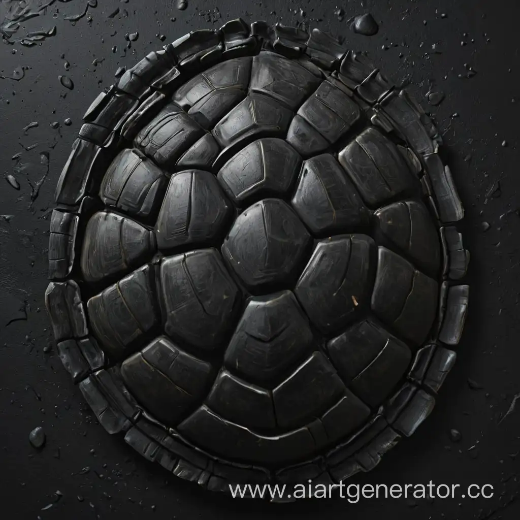 черная абстрактная иллюстрация, напоминающая панцирь черепахи на черном фоне
