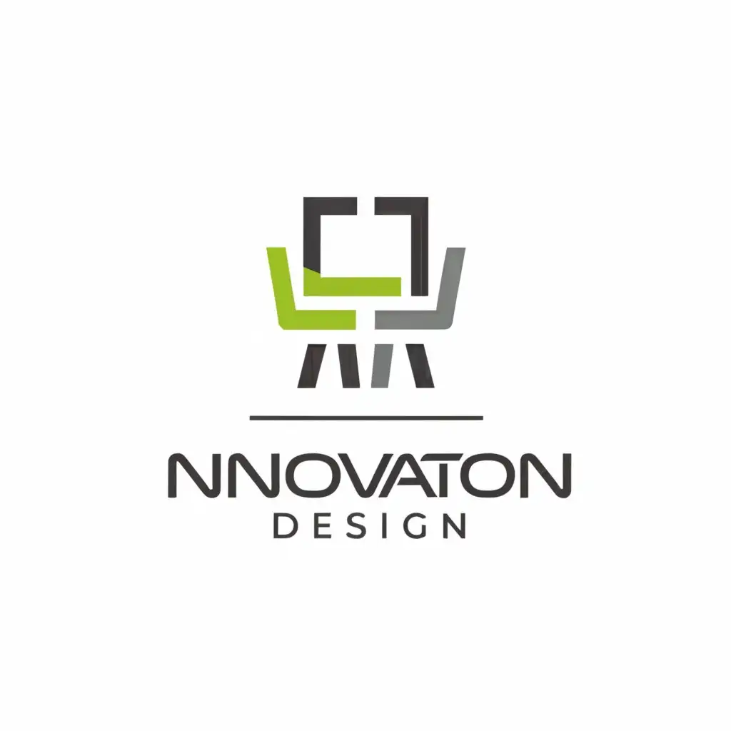 a logo design,with the text "Innovation design", main symbol:Furniture,Moderate,be used in Construction industry,clear background