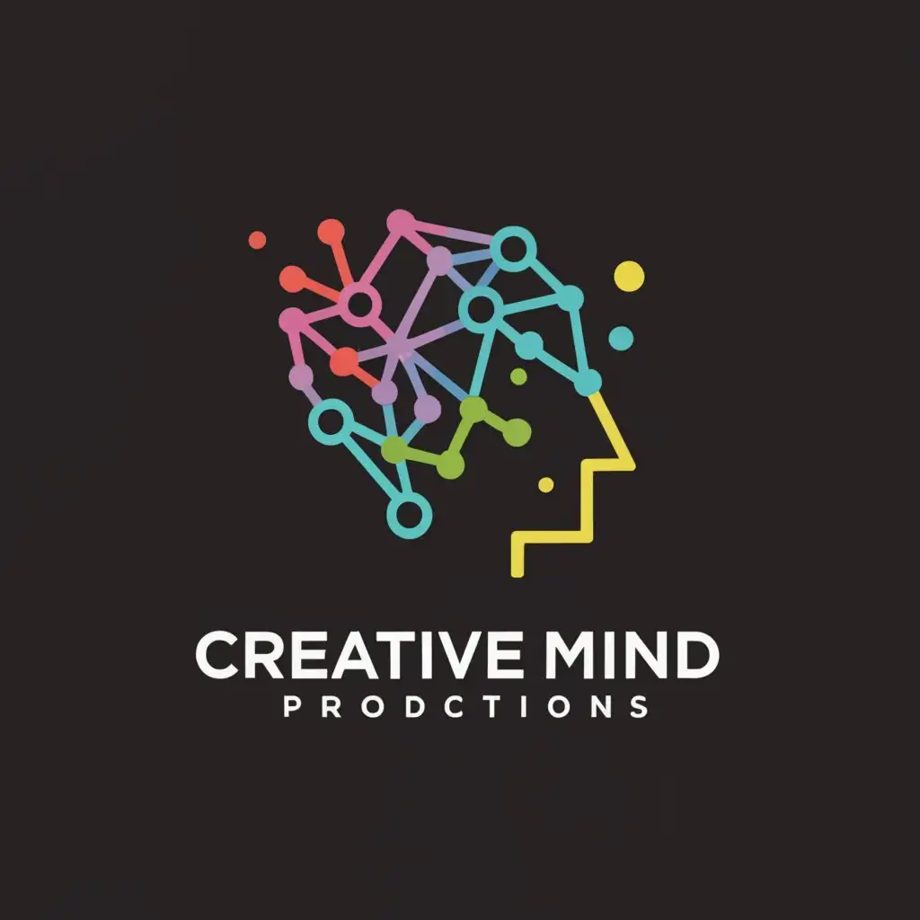 a logo design,with the text "Creative Mind Productions", main symbol:brain atomic atom,Moderate,be used in Entertainment industry,clear background