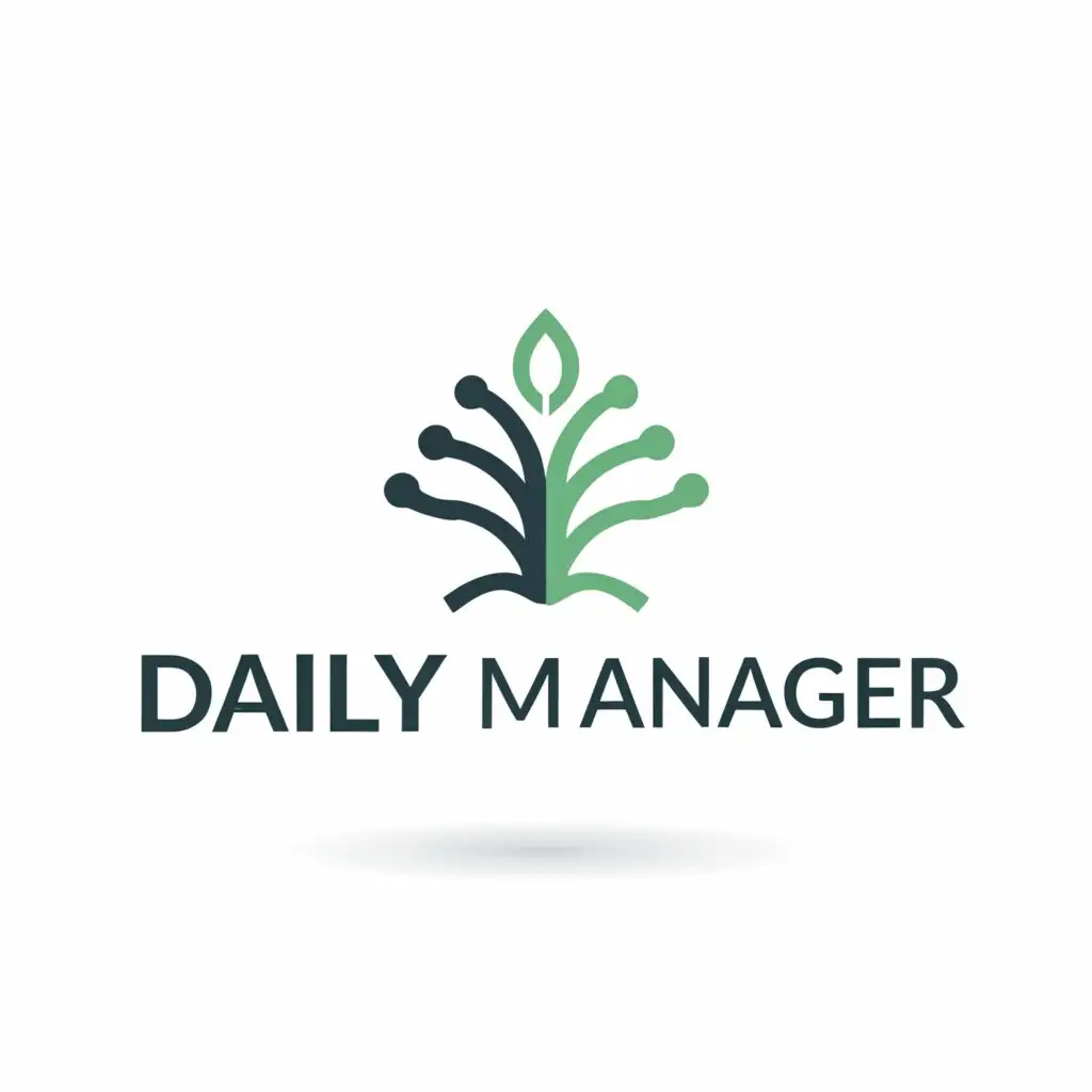 a logo design,with the text "DAILY MANAGER", main symbol:GROWTH, EXECUTIVE, ACADEMIC, PROFESSIONAL,Minimalistic,be used in Legal industry,clear background