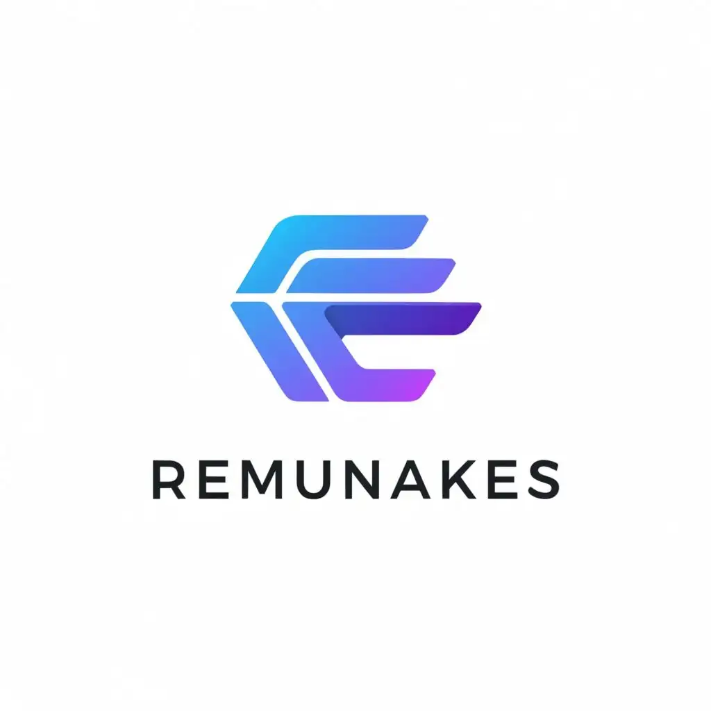 a logo design,with the text "REMUNAKES", main symbol:REMUNAKES, blue color,Minimalistic,be used in Automotive industry,clear background