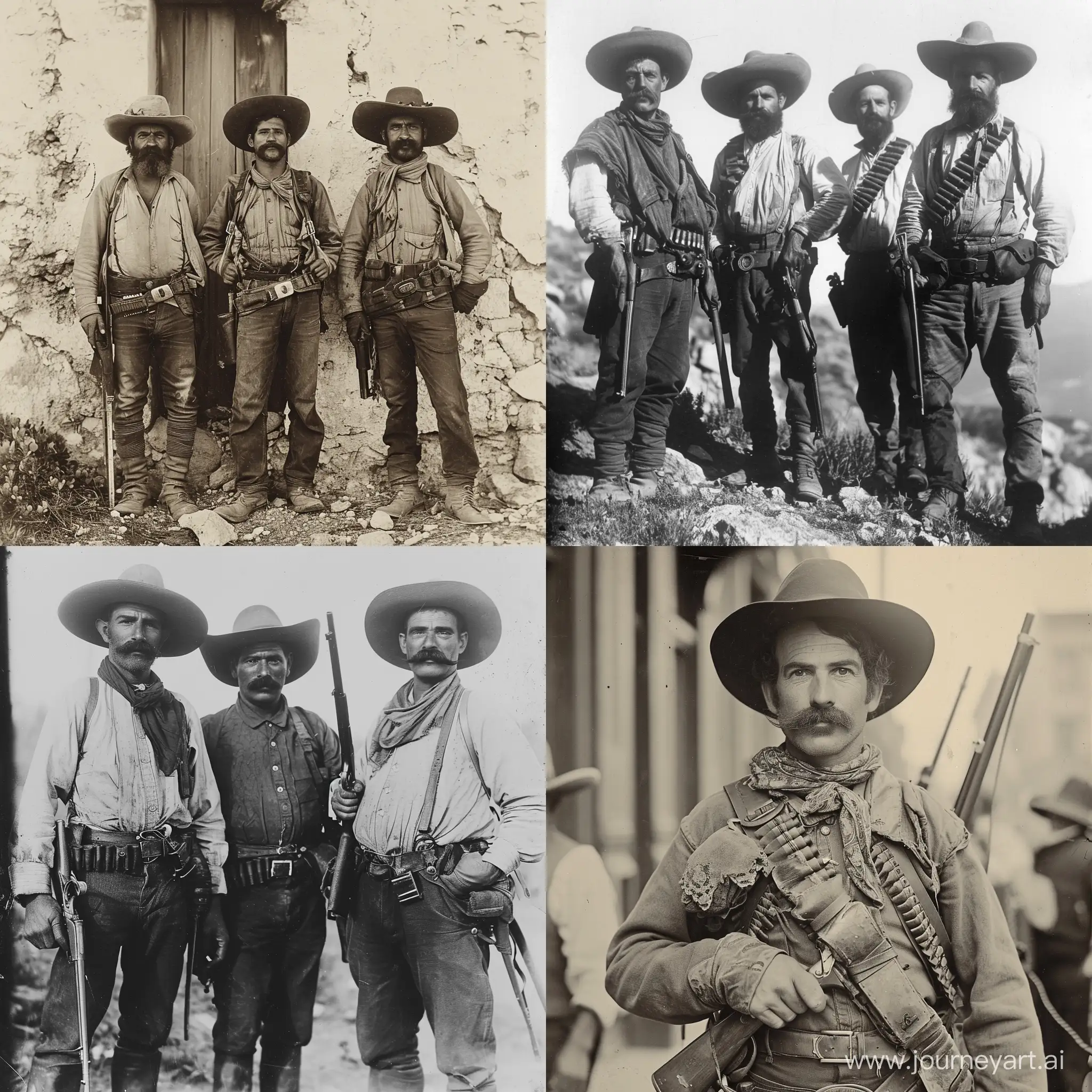 Early-20th-Century-Bandits-in-Vintage-Action