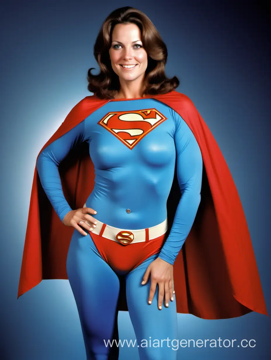 Empowering-Superwoman-in-Soft-Cotton-Costume-Posed-1970s-Style