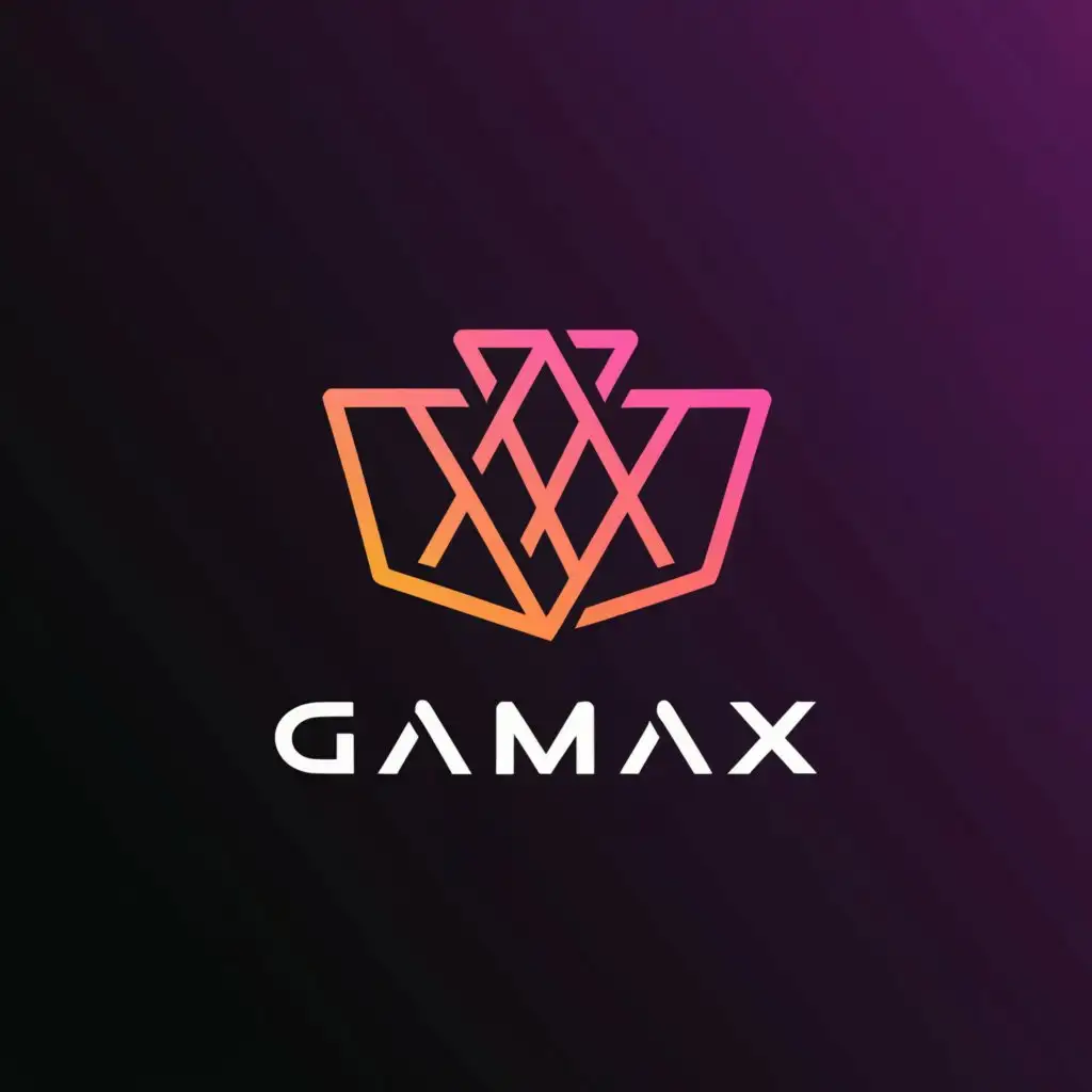a logo design,with the text "gamax", main symbol:card deck,Moderate,be used in Technology industry,clear background