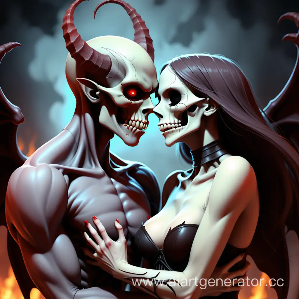 Dark-Embrace-Demon-and-DeathGirl-in-an-Intense-Kiss