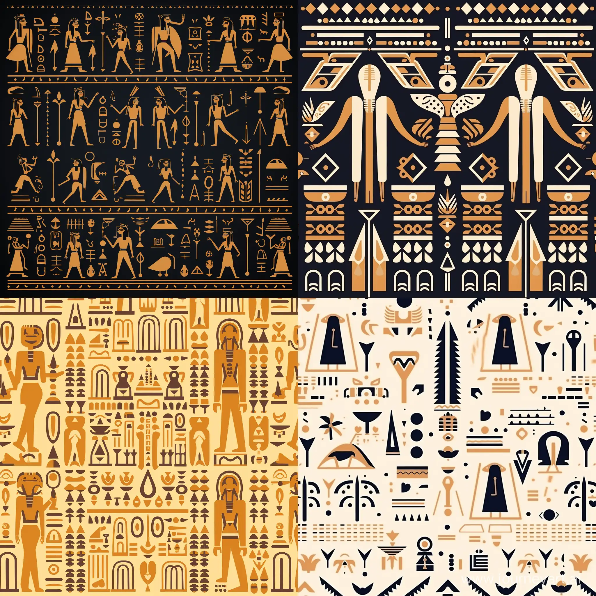 minimalistic Egypt pattern , in vector style