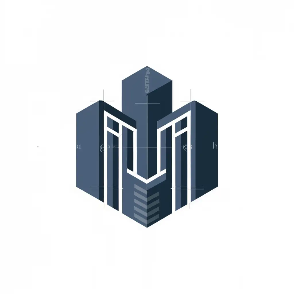 a logo design,with the text "MN", main symbol:Building,Moderate,be used in Construction industry,clear background