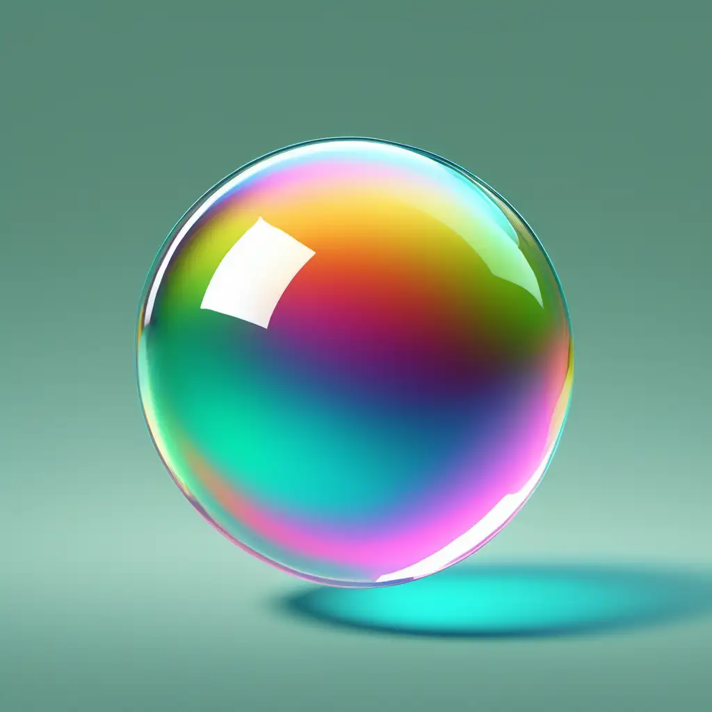 Cartoony color.  A clear bubble