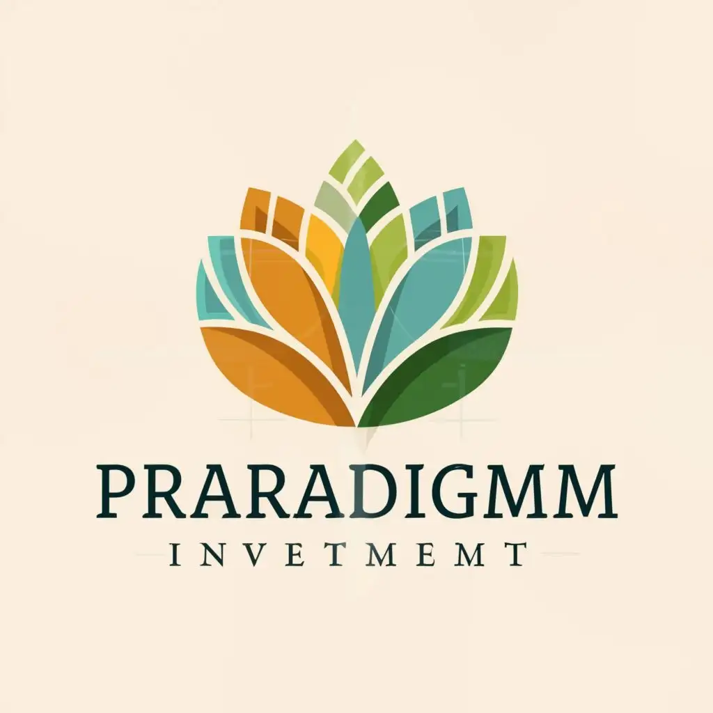 a logo design,with the text "Paradigm Investment 
", main symbol:Leaf,Moderate,be used in Finance industry,clear background