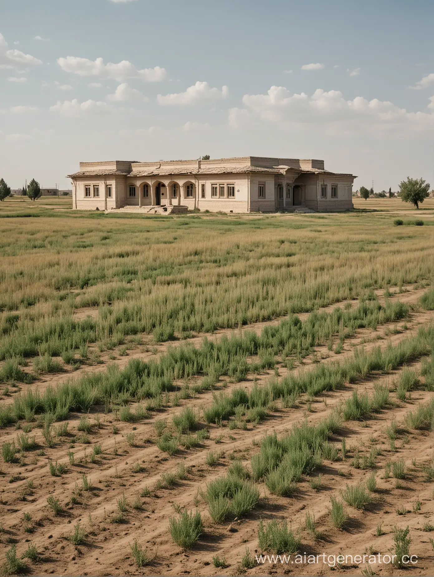 дом богатых узбеков в пустынном поле