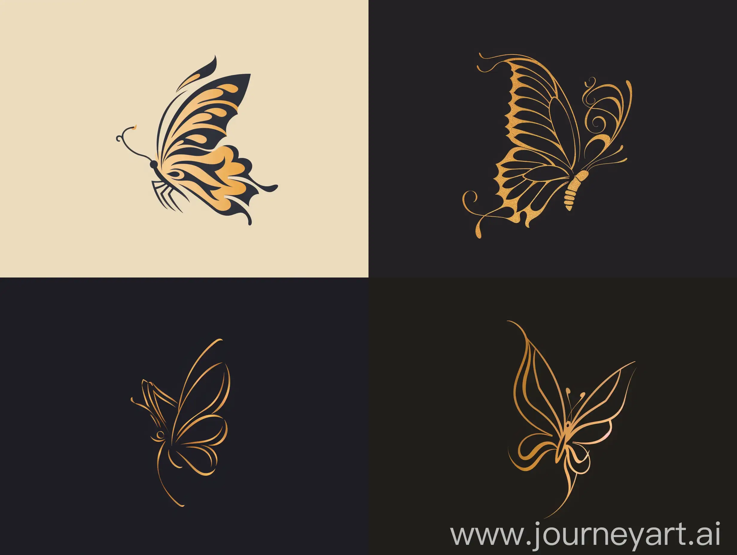 Elegant-Calligraphic-Butterfly-Logo-Design