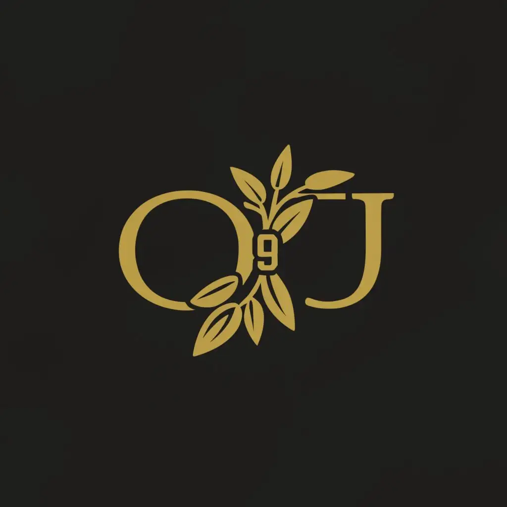 a logo design,with the text "OJ", main symbol:Golden,Moderate,clear background