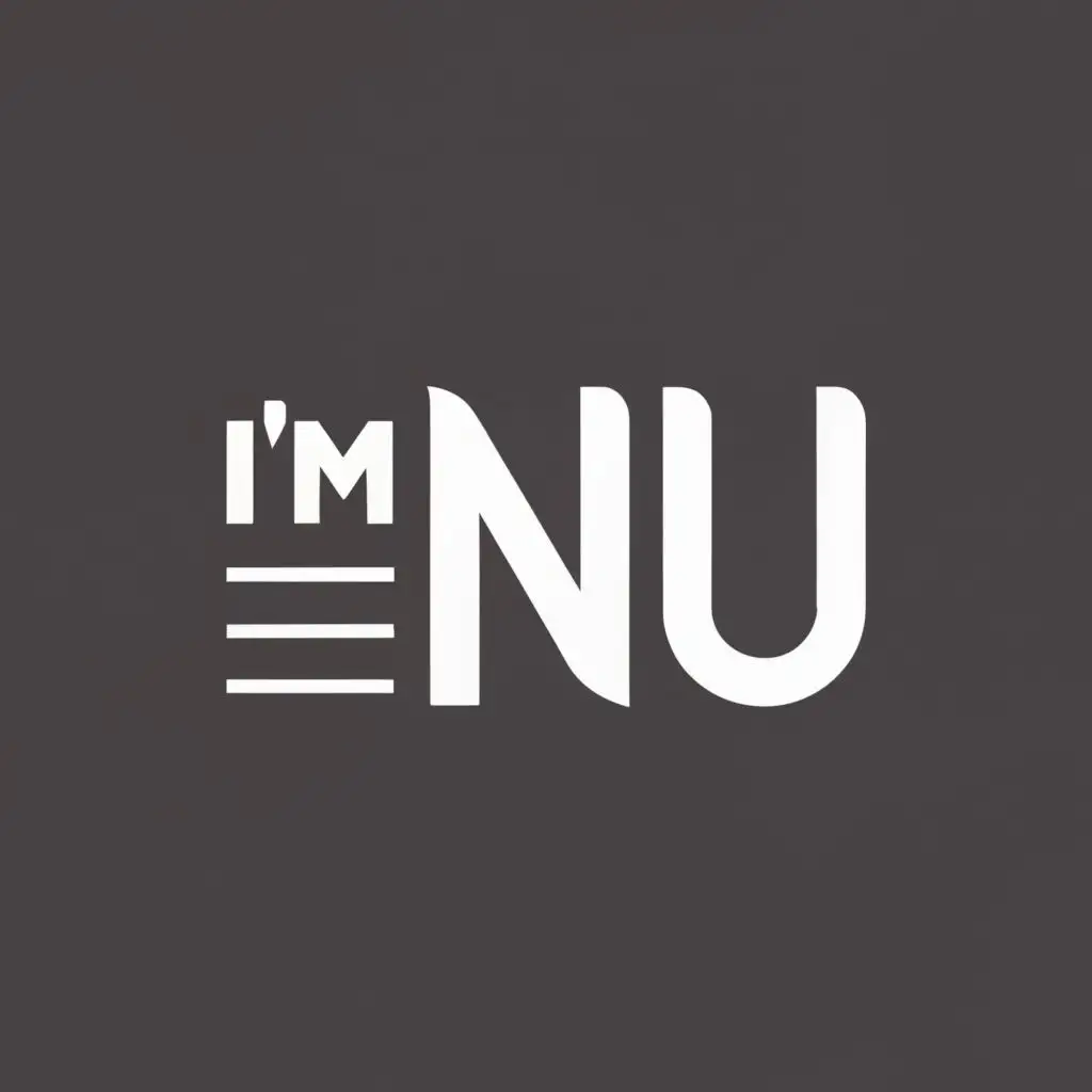 logo, Black Luxury bus travelling, with the text "I'm Nu", typography, be used in Travel industry