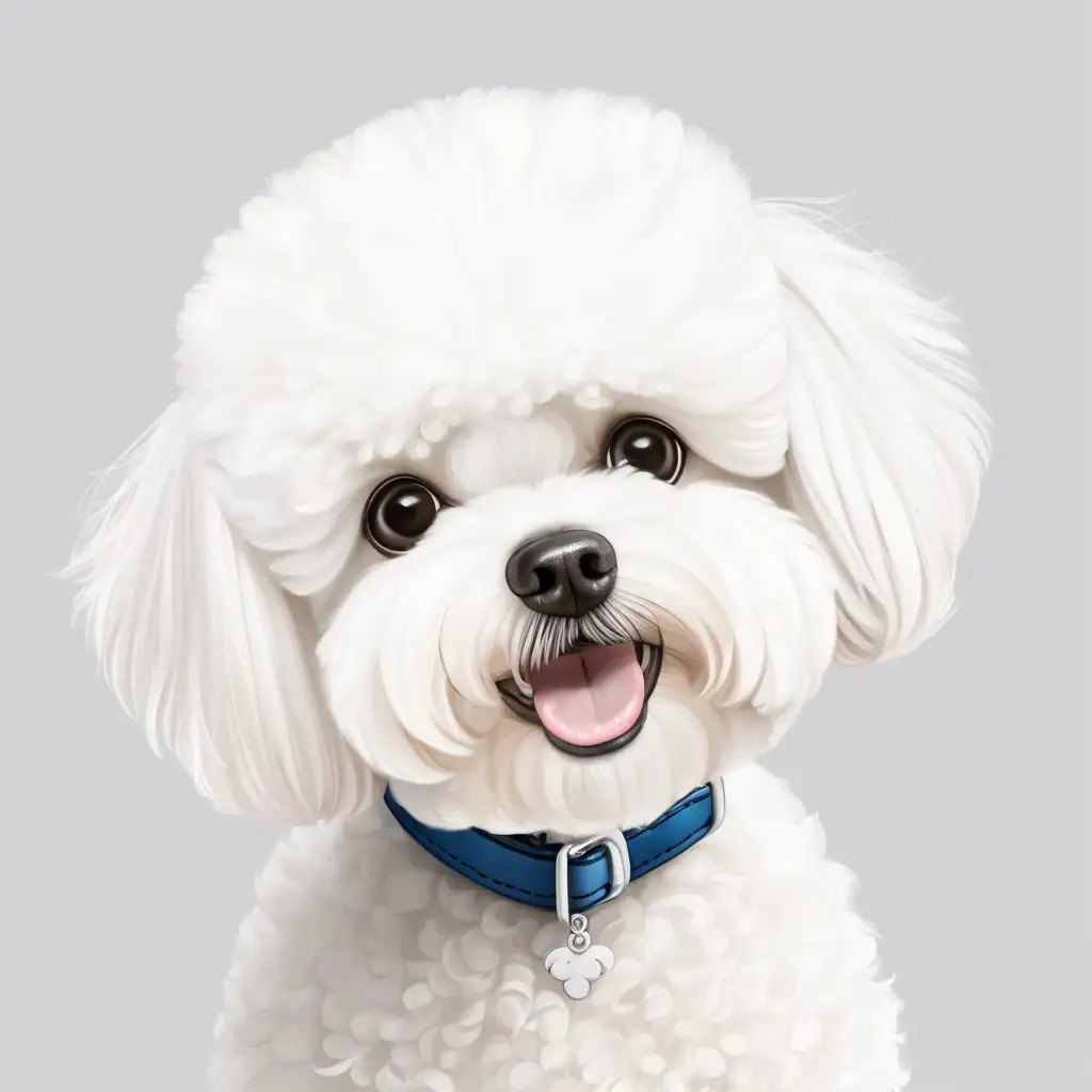 Adorable Bichon Frise on a Clean White Background