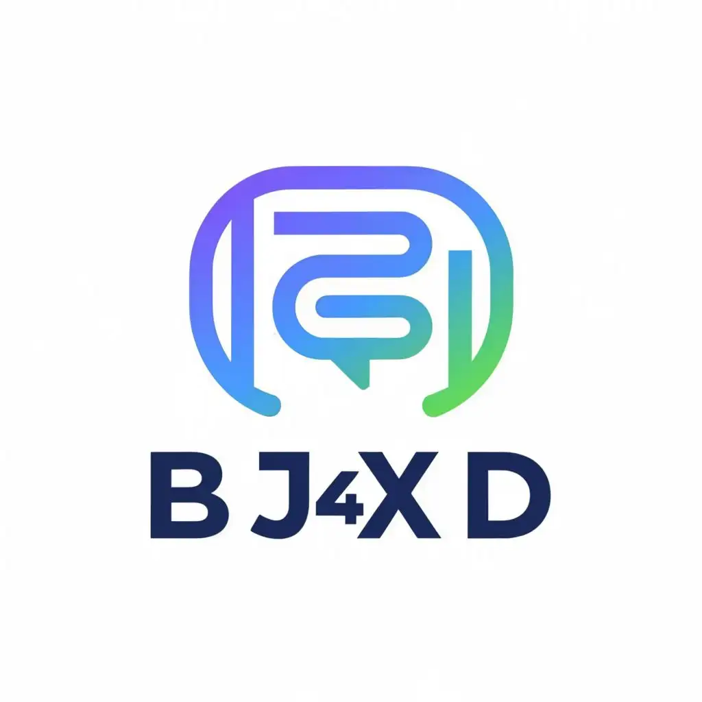 a logo design,with the text "BJ4XD", main symbol:chatroom,complex,be used in Education industry,clear background