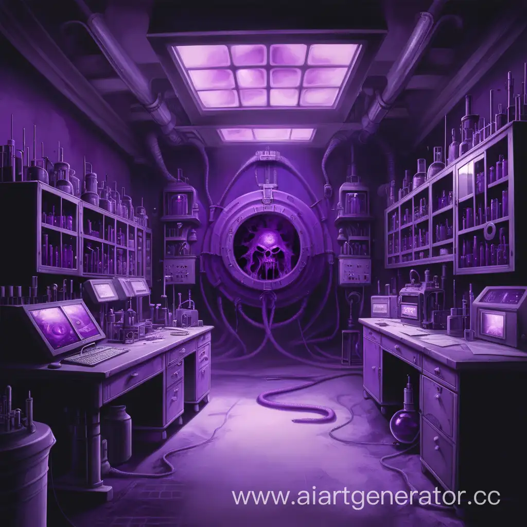 страшная , фиолетовая , пустотная лаборатория