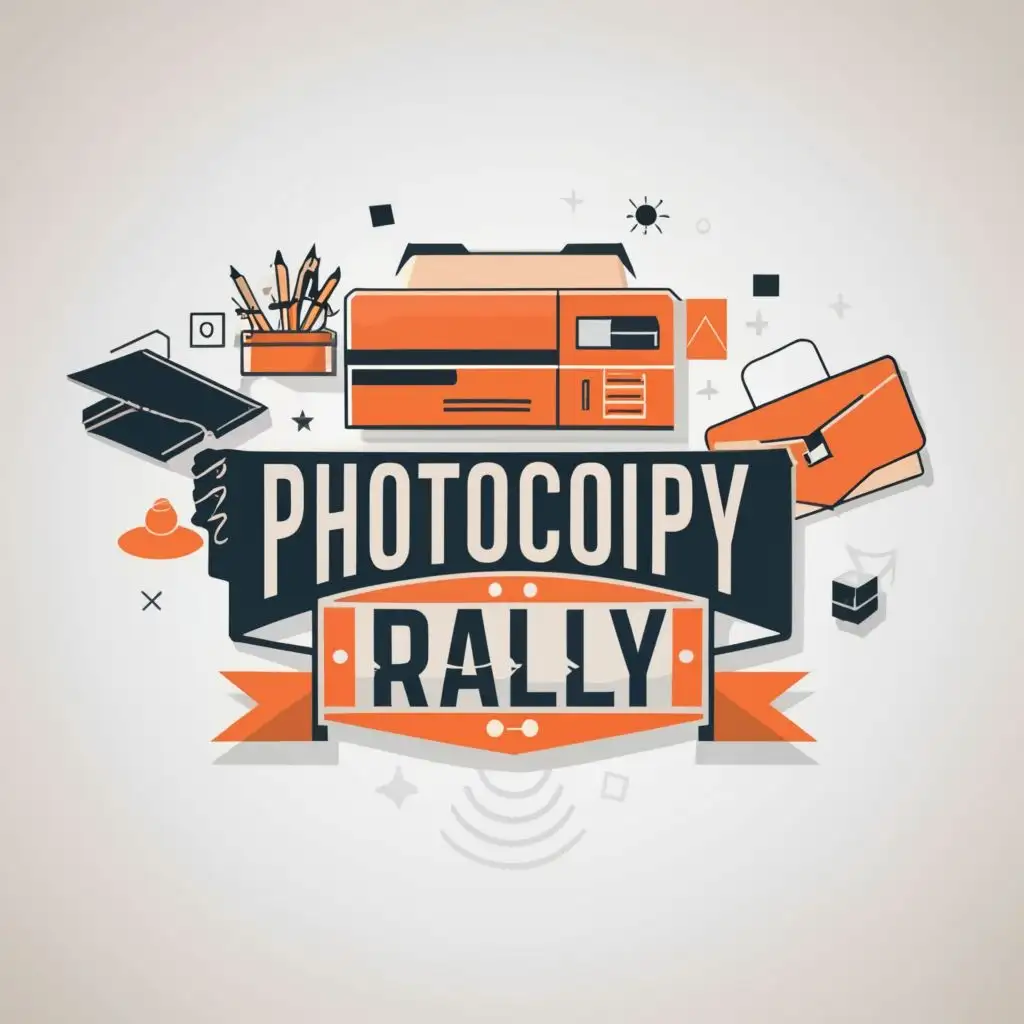 "logo, Photocopy, stationary and Printer., with the text "Photocopy Rali", typography, be used in Retail industry"