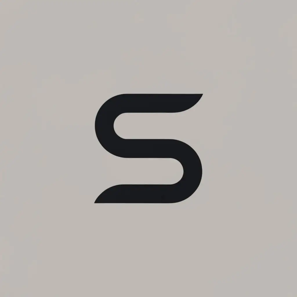 logo, The letter S, with the text "Professional and minimalistic design with bold S", typography