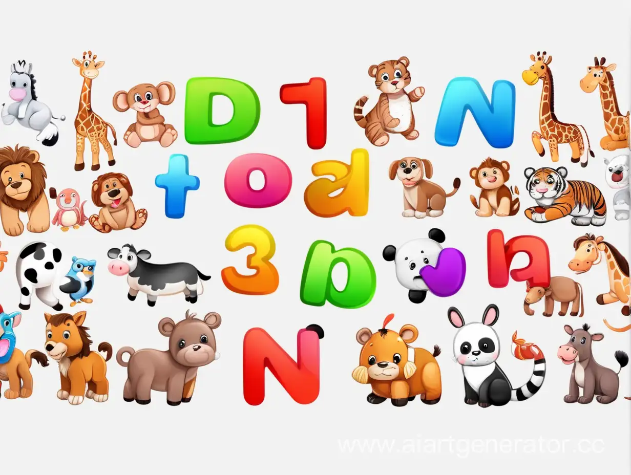 Vibrant-YouTube-Banner-Kids-Animals-Letters-Numbers-Collide-in-Playful-Harmony