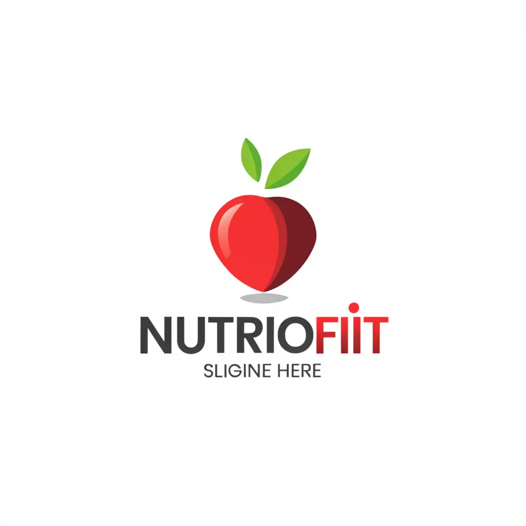 a logo design,with the text "NutriFit", main symbol:Apple,Minimalistic,be used in Sports Fitness industry,clear background