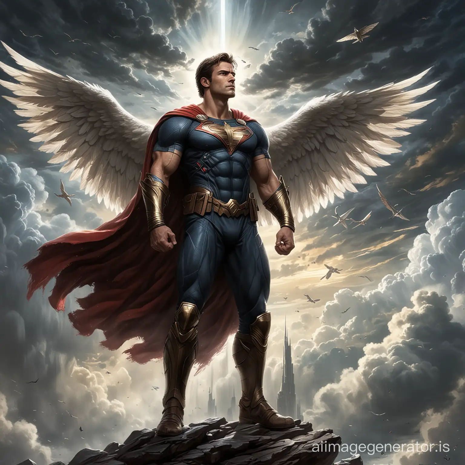 The hero, endowed with extraordinary abilities, stands as a beacon of hope and inspiration in the face of adversity. With the power to soar through the skies with graceful ease, he embodies freedom and courage in its purest form. His flight is not merely a display of physical prowess, but a symbol of his unwavering determination to rise above challenges and protect those in need.

But it is not just his ability to fly that sets him apart; his keen vision allows him to perceive the world with remarkable clarity. With eyes that can see through the veil of darkness, he navigates through perilous situations with unwavering precision, ever vigilant in his quest to uphold justice and righteousness.

Strength courses through his veins, both physical and inner, shaping him into a formidable force against tyranny and injustice. He stands tall against the forces of evil, his muscles rippling with power as he faces each challenge head-on, undeterred by fear or doubt.

Yet, it is not his powers alone that define him as a hero. It is his unwavering resolve, his selflessness, and his willingness to sacrifice everything for the greater good that truly set him apart. He is a guardian of peace, a protector of the innocent, and a symbol of hope for all who look to the skies in search of salvation.