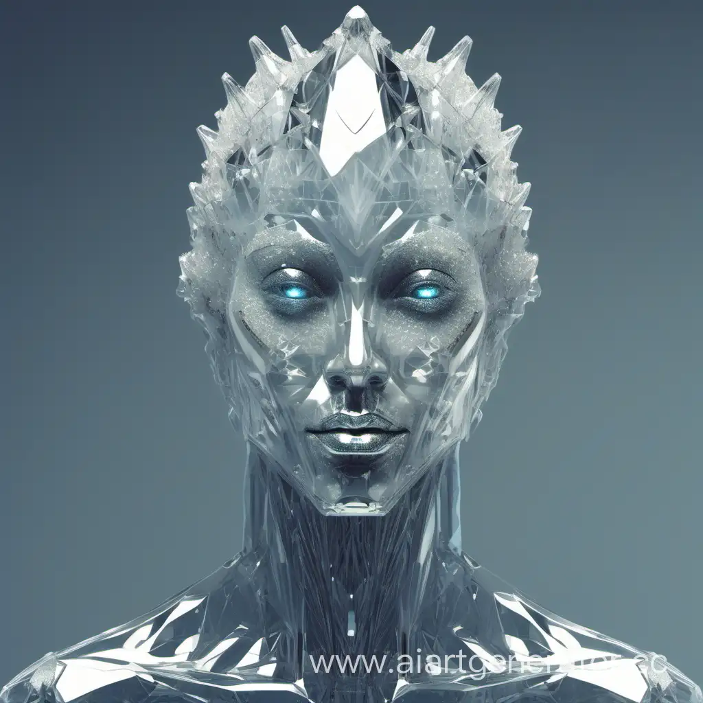 Living polymorphic crystal humanoid 