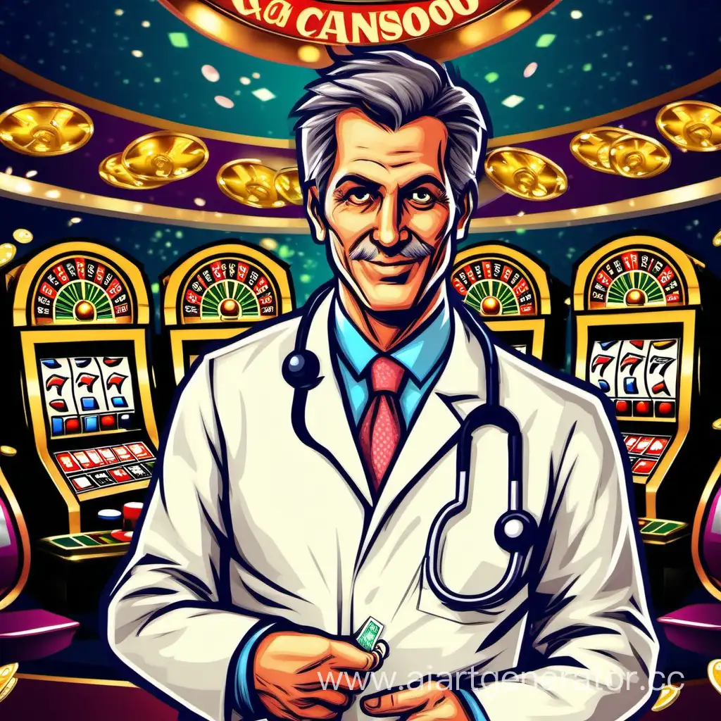 доктор с фоном казино