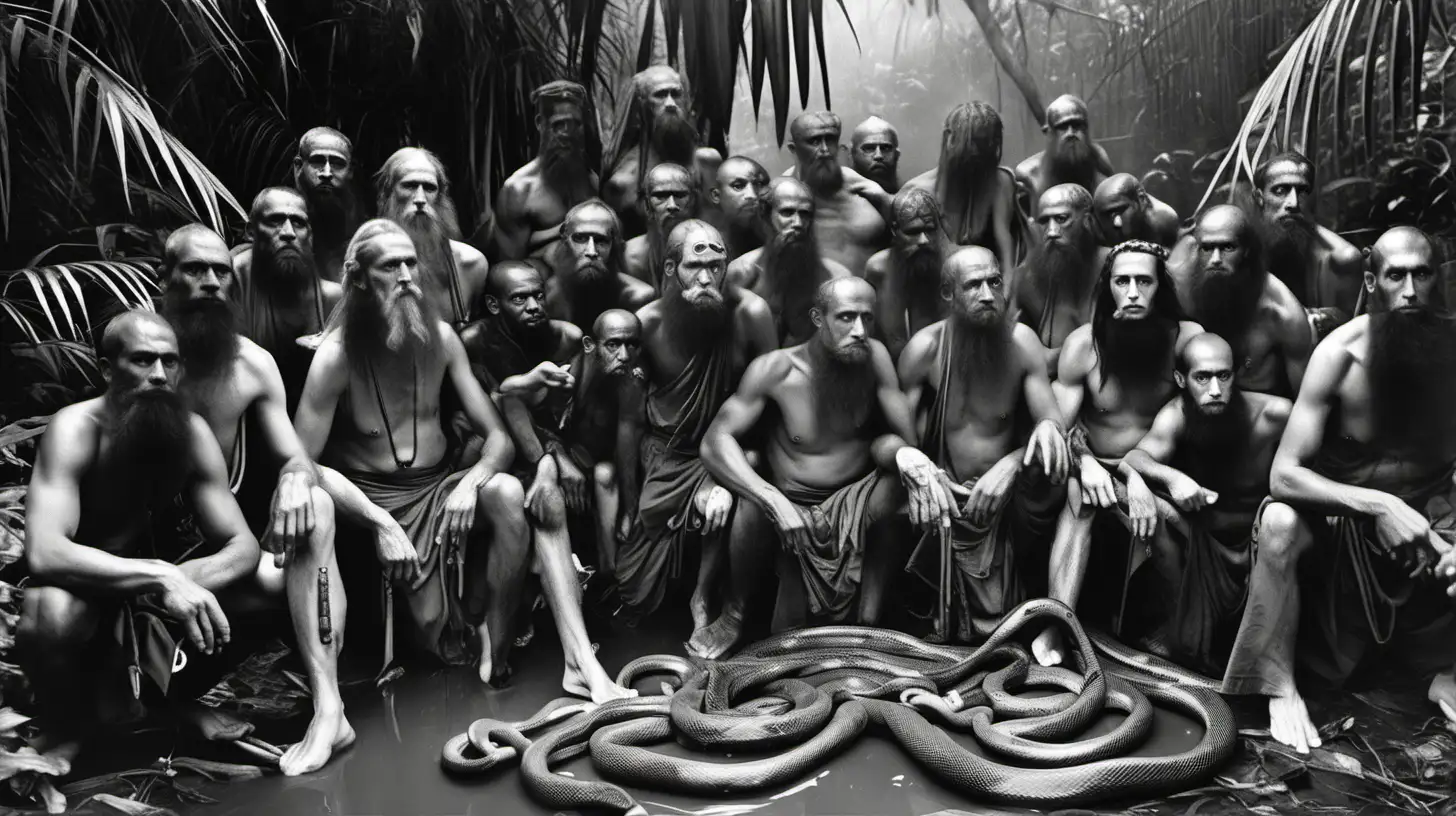 Capuchin Monks with Snakes in 16th Century Amazon Jungle