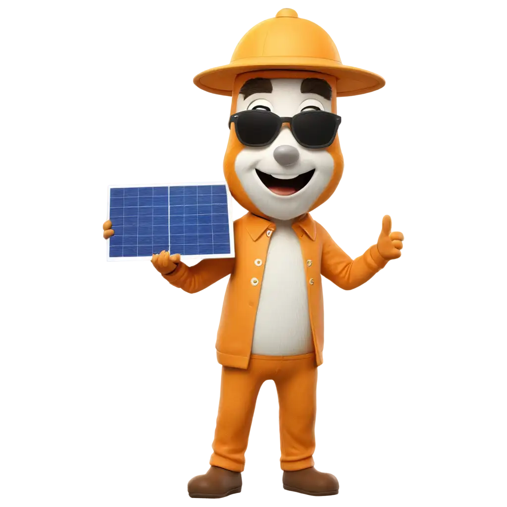 Solar panel mascot