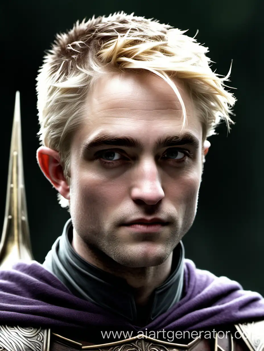 Robert Pattinson, high elf, short blond hair