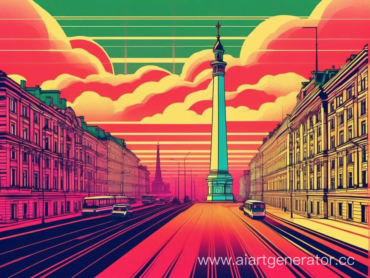 Leningrad-Retro-Wave-Nostalgic-Cityscape-in-Vibrant-Colors