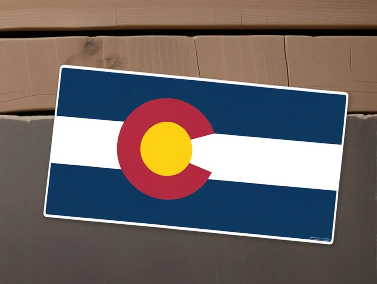 Colorado state flag bumper Sticker