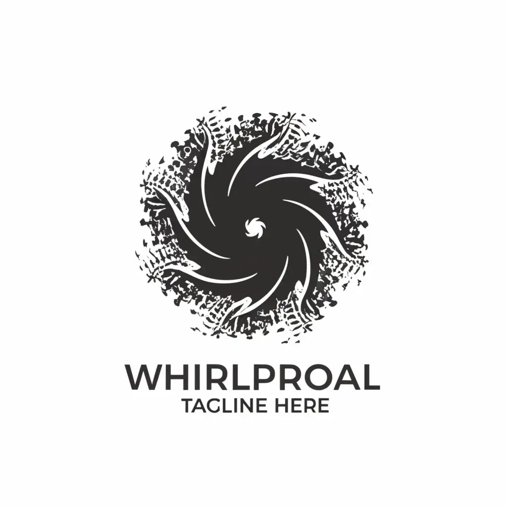 a logo design, main symbol:Black whirlpool silhouette, sharp edges, trailing particles, white background, Moderate, be used in Religious industry, clear background
