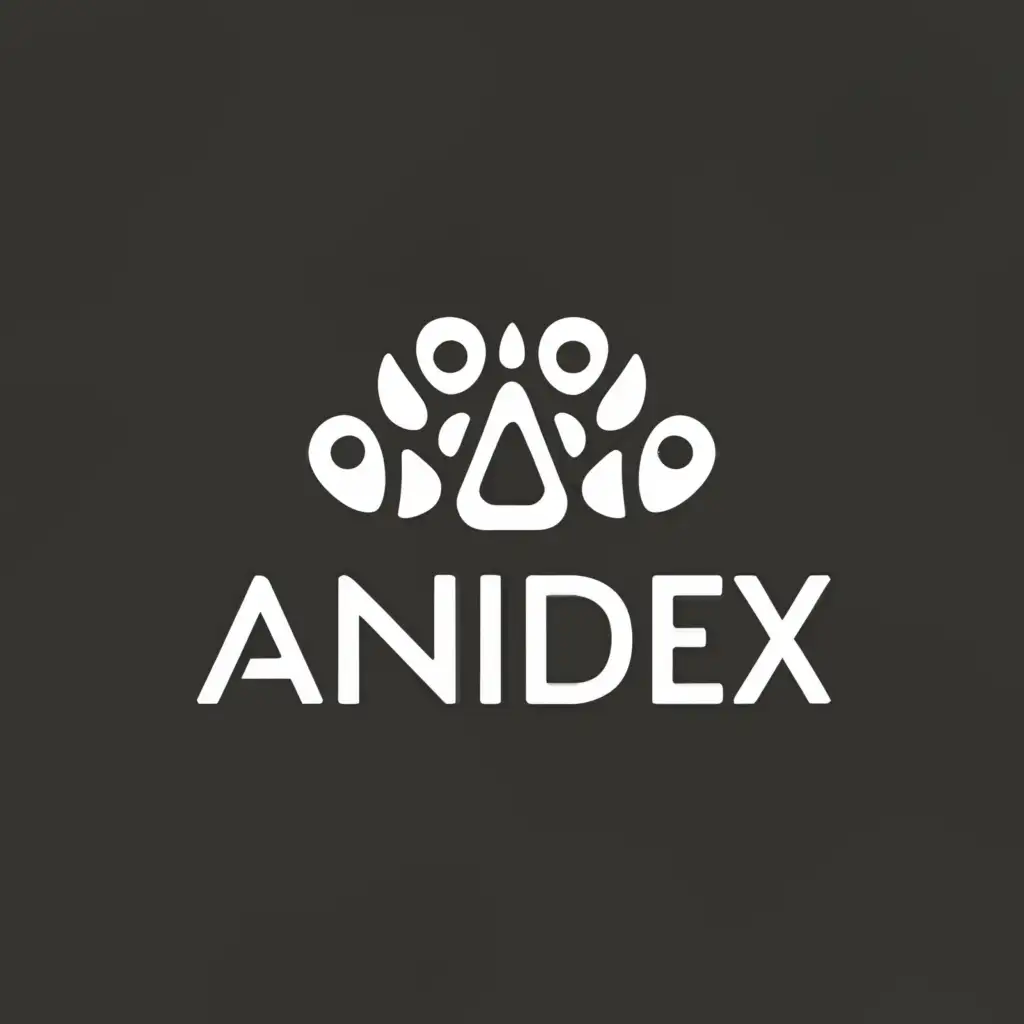 a logo design,with the text "AniDex", main symbol:paws ,complex,be used in Travel industry,clear background