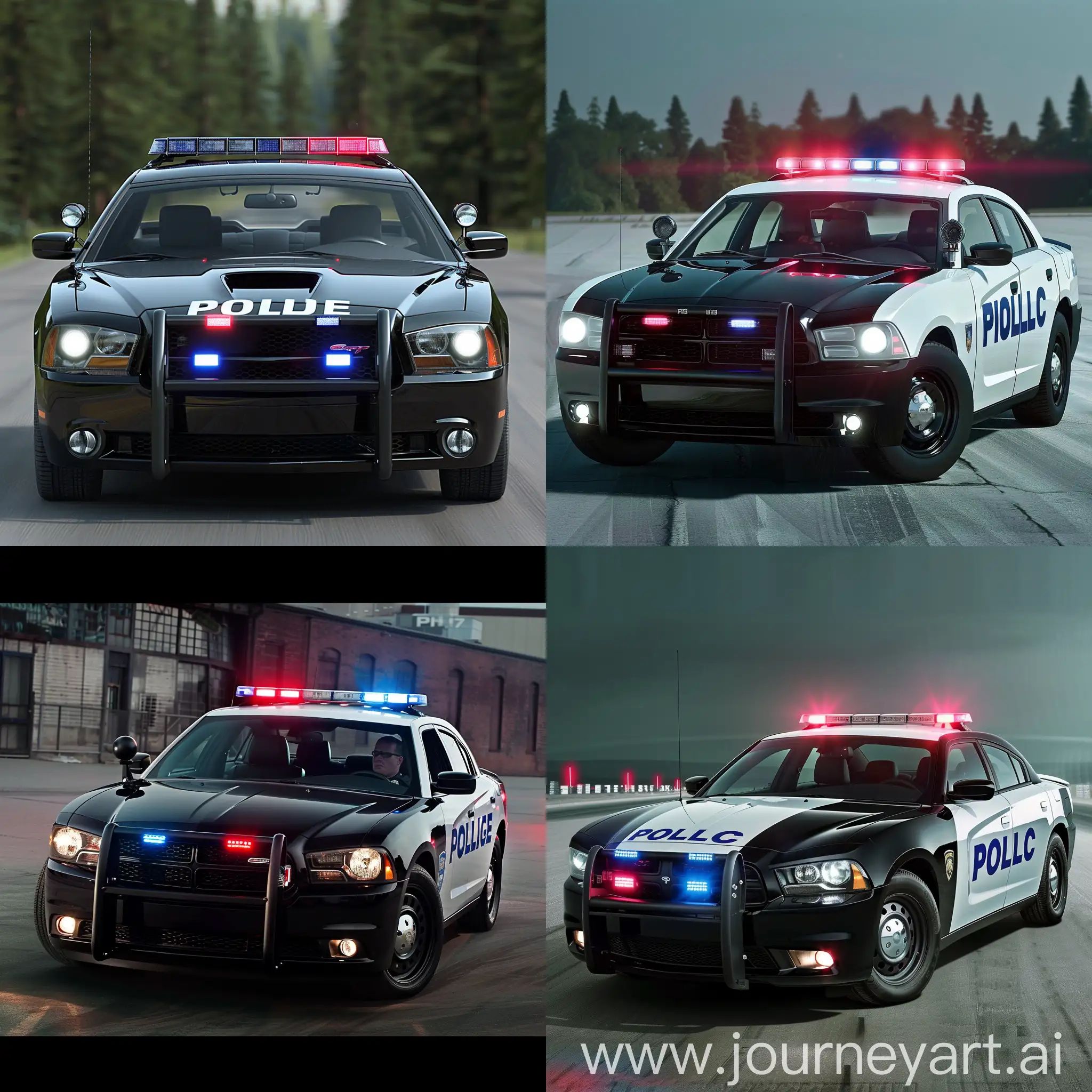 Vibrant-Police-Car-on-Urban-Patrol
