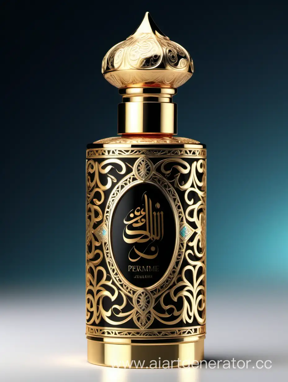 Exquisite-Luxury-Perfume-Bottle-with-Arabic-Calligraphic-Ornamental-Long-Double-Height-Cap