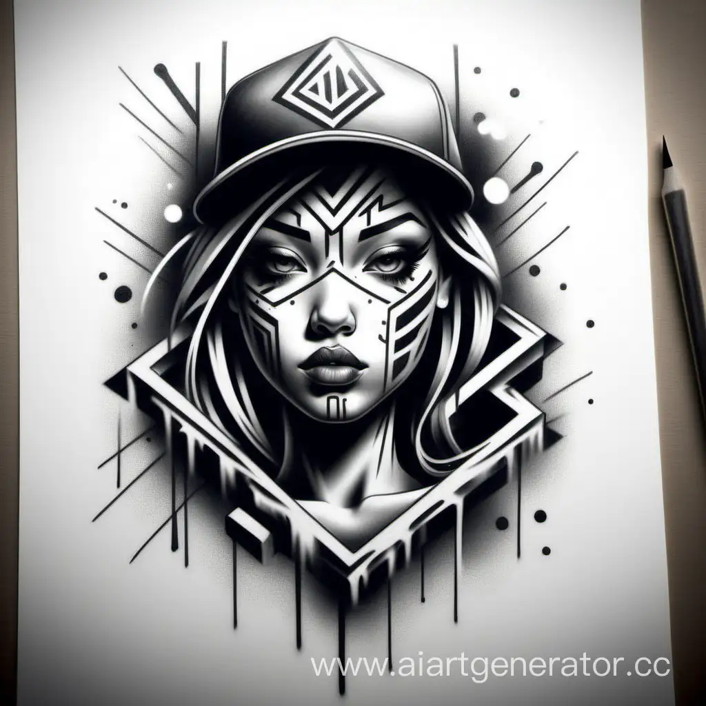 Realistic-Graffiti-Tattoo-Sketch-Urban-Artistic-Fusion