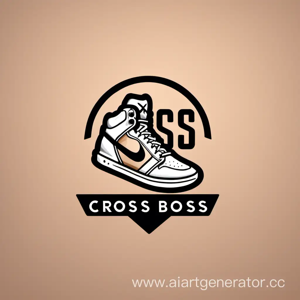 логотип для интернет-магазина кроссовок с названием CROSS BOSS