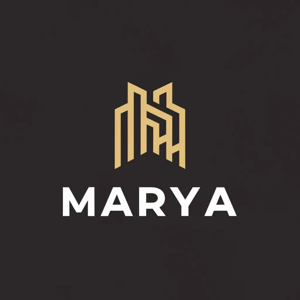a logo design,with the text "MARAYA", main symbol:MAYORA,Moderate,be used in Real Estate industry,clear background