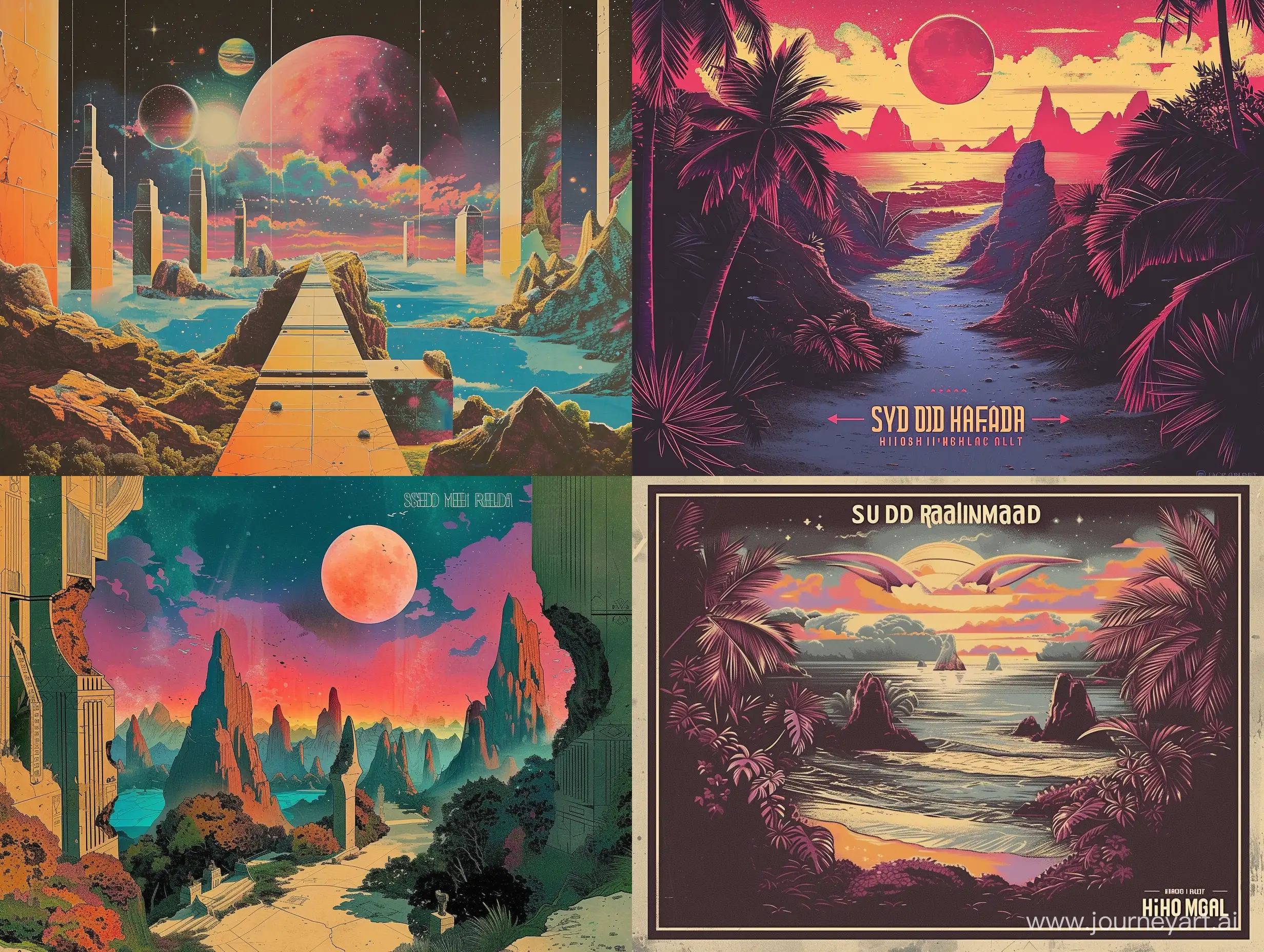 Chill-Synthwave-Retro-Artwork-Poster-with-Surreal-Nostalgia