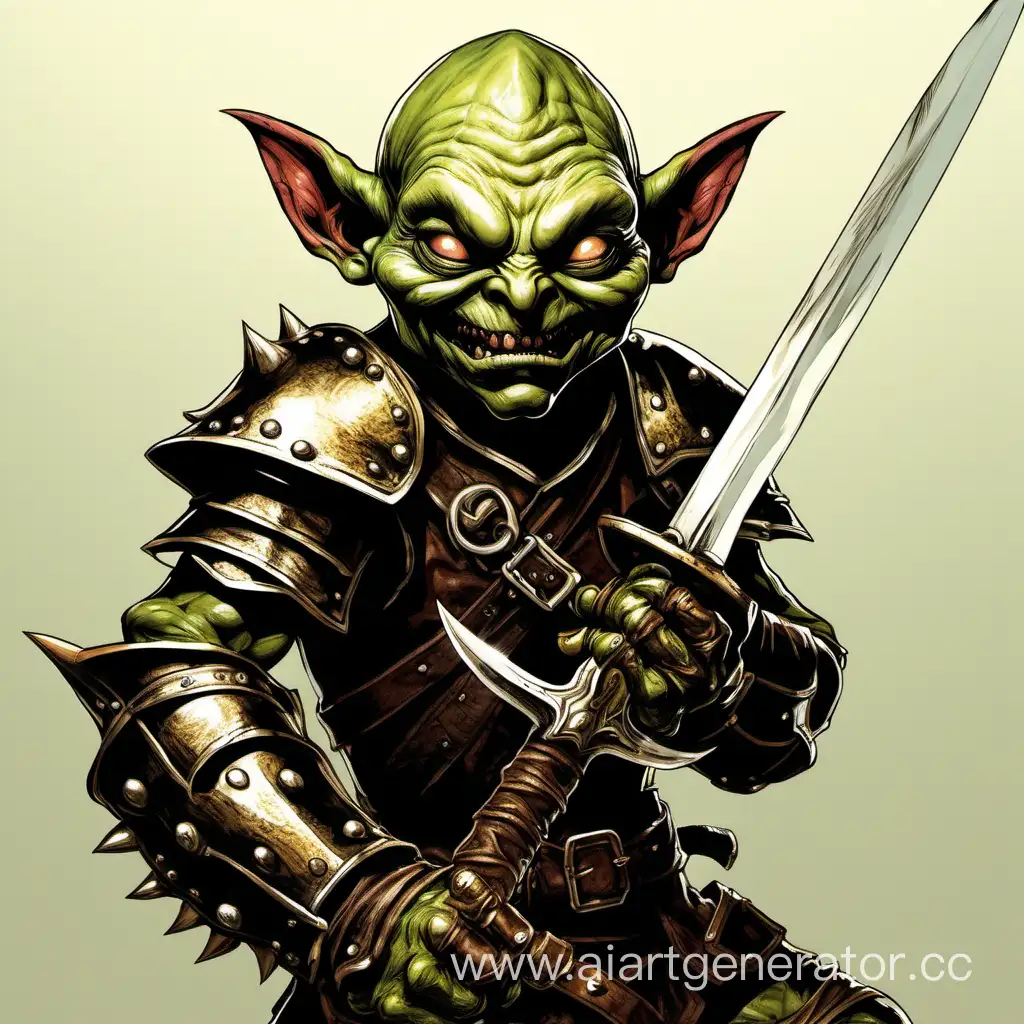 Menacing-Goblin-in-Light-Leather-Armor-Wielding-a-Scimitar