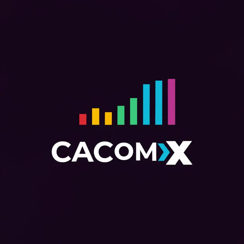 a logo design,with the text "cacomx", main symbol:stocks,Moderate,be used in Finance industry,clear background