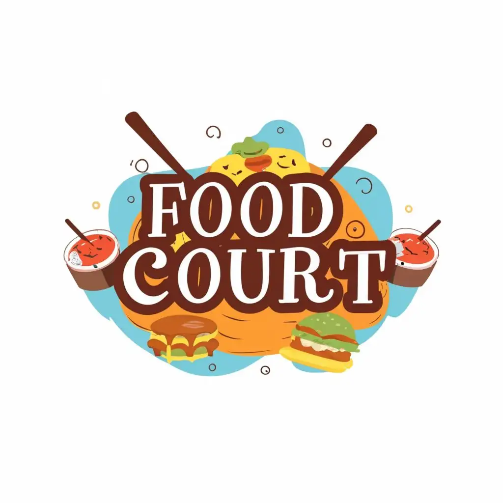 logo, Creator, with the text "Food court", typography