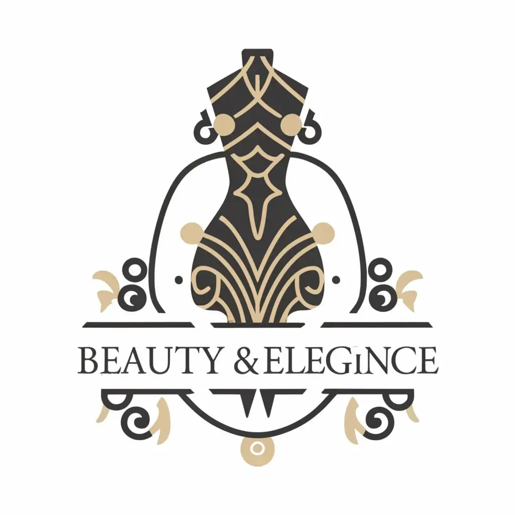 a logo design,with the text "beauty & elegance", main symbol:fashion shop,Moderate,clear background