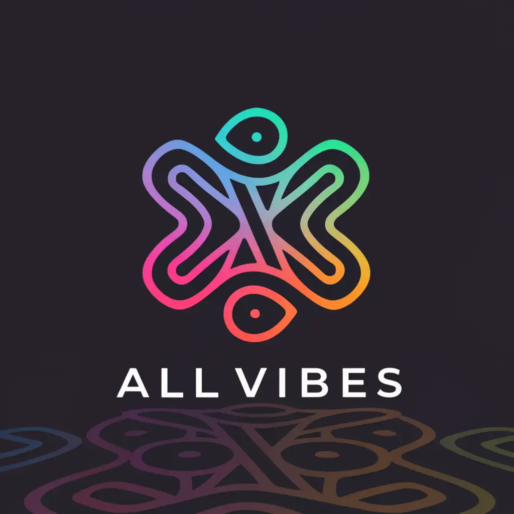 a logo design,with the text "allvibes", main symbol:universe vibration, waves,complex,be used in Technology industry,clear background